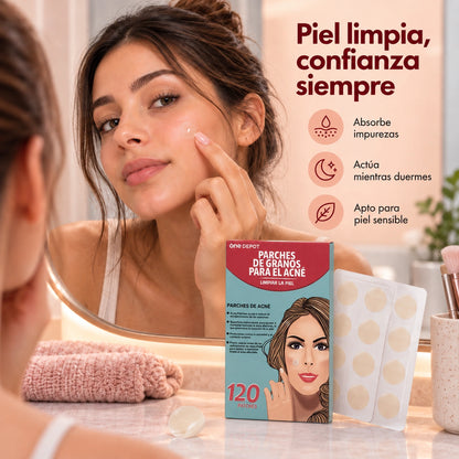 3 packs de parches para acné (120 unidades)